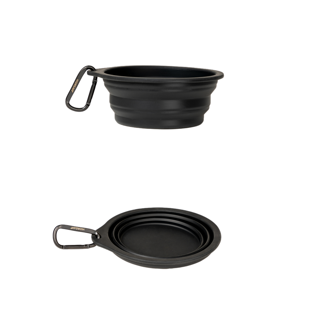 Walk and Travel Dog Foldable Bowl Black