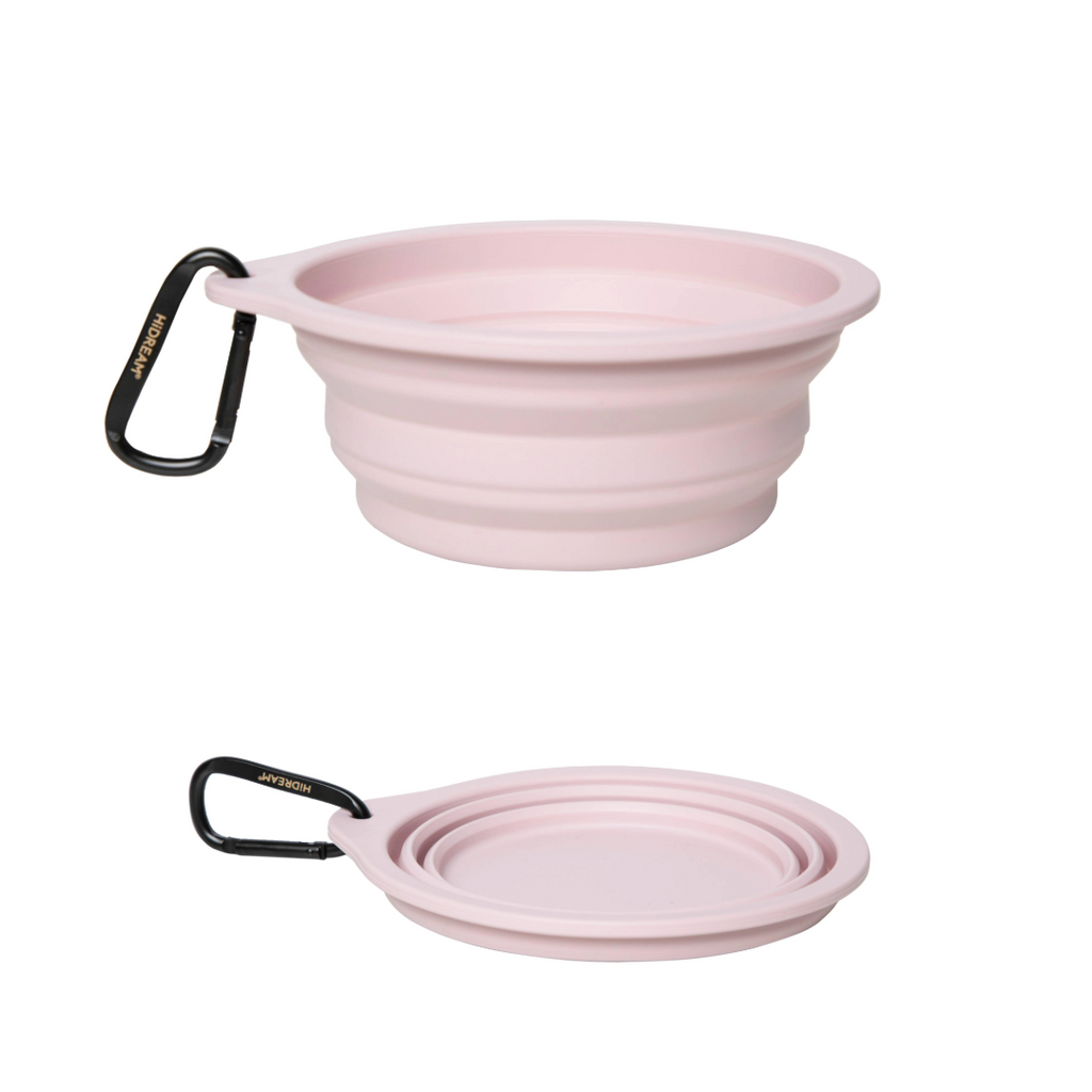 Walk and Travel Dog Foldable Bowl Pink