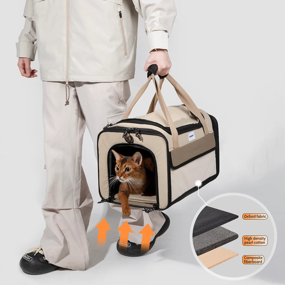 Carry On Baggage Dog and Cat Carrier Travel Bag Layers