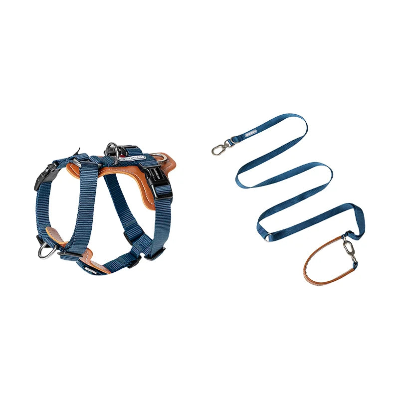 Comfort No-Pull Dog Harness and Leash Blue Set