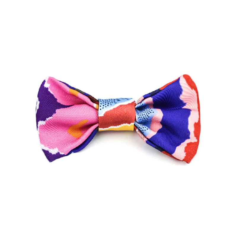 Dog and Cat Cute Colorful Collection Bow Ties Mountain Stamp