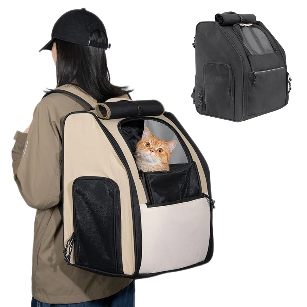 Large Capacity Deluxe Dog and Cat Travel Backpack