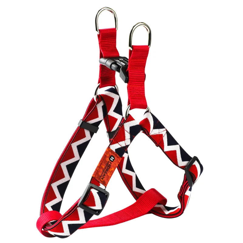 Rainbow Collection Type Y Dog Harness Red