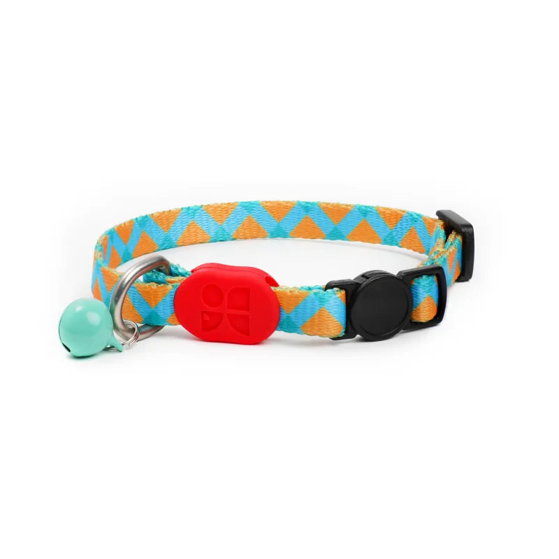 Designer Adjustable Colorful Cute Cat Collar Sunrise