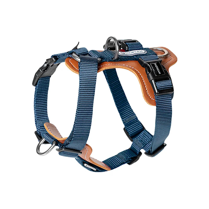 Comfort No-Pull Dog Harness and Leash Blue Chest