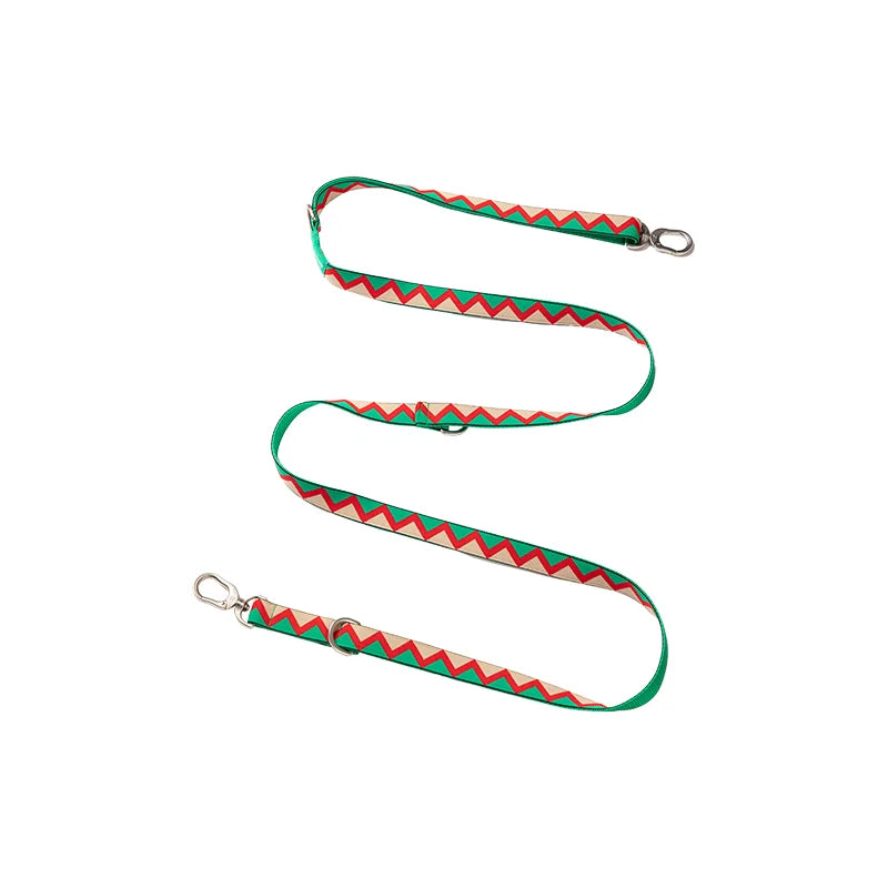 Rainbow Collection Multi-Style Hands-Free Dog Leash Green