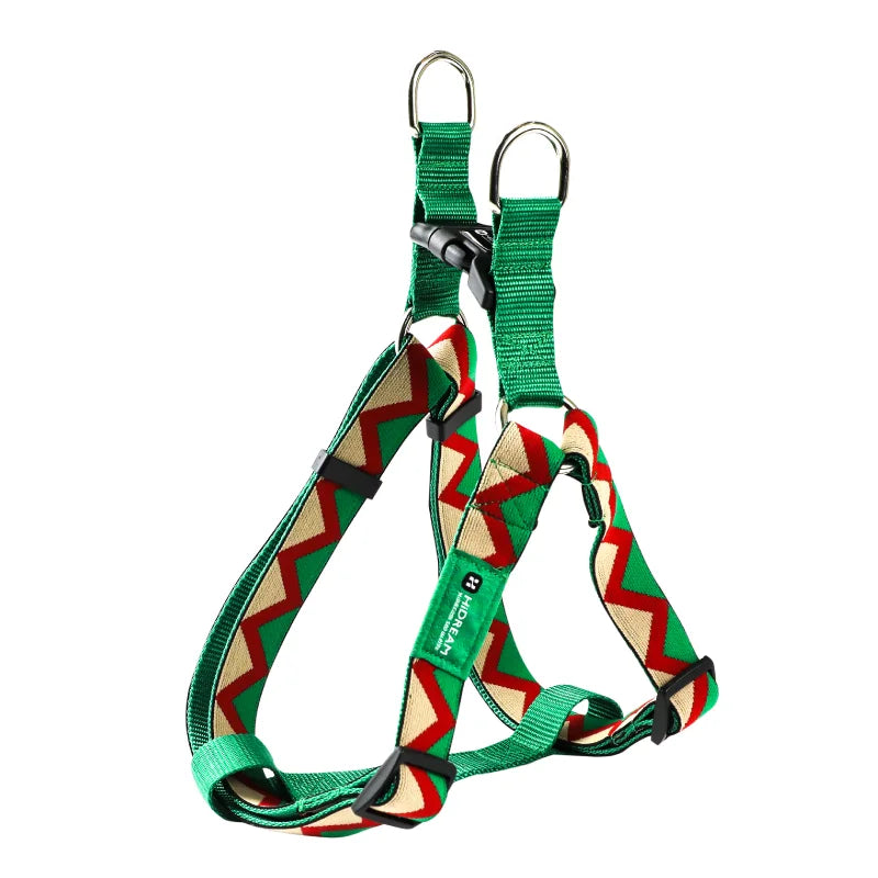 Rainbow Collection Type Y Dog Harness Green