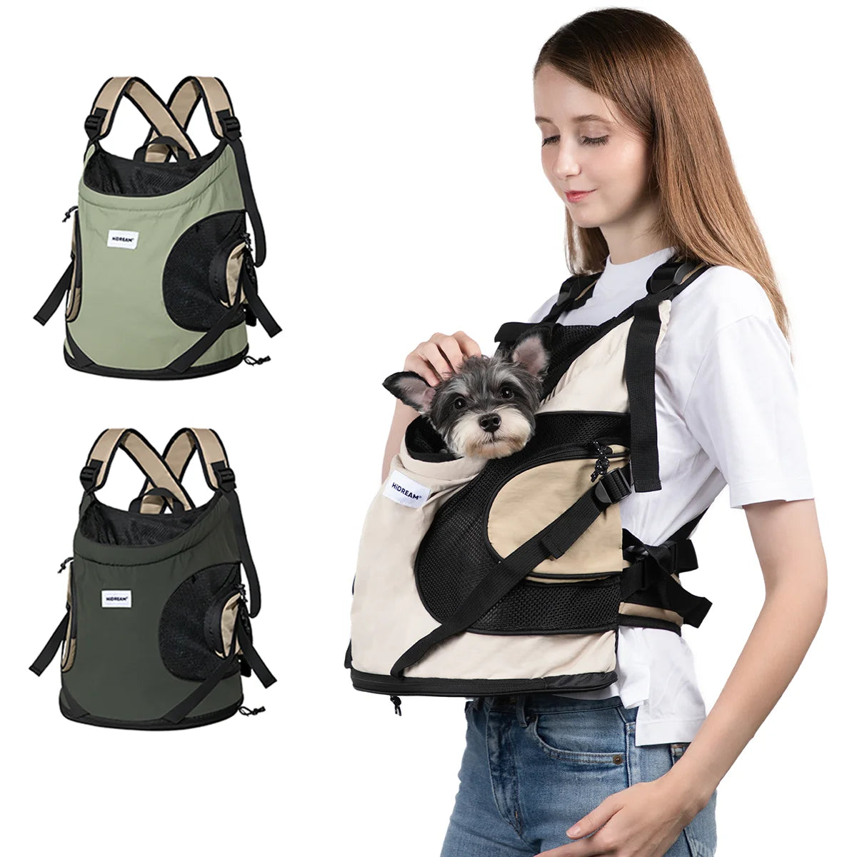 canvas mini backpack dogs Front Cross Dog and Cat Shoulder Canvas Bag
