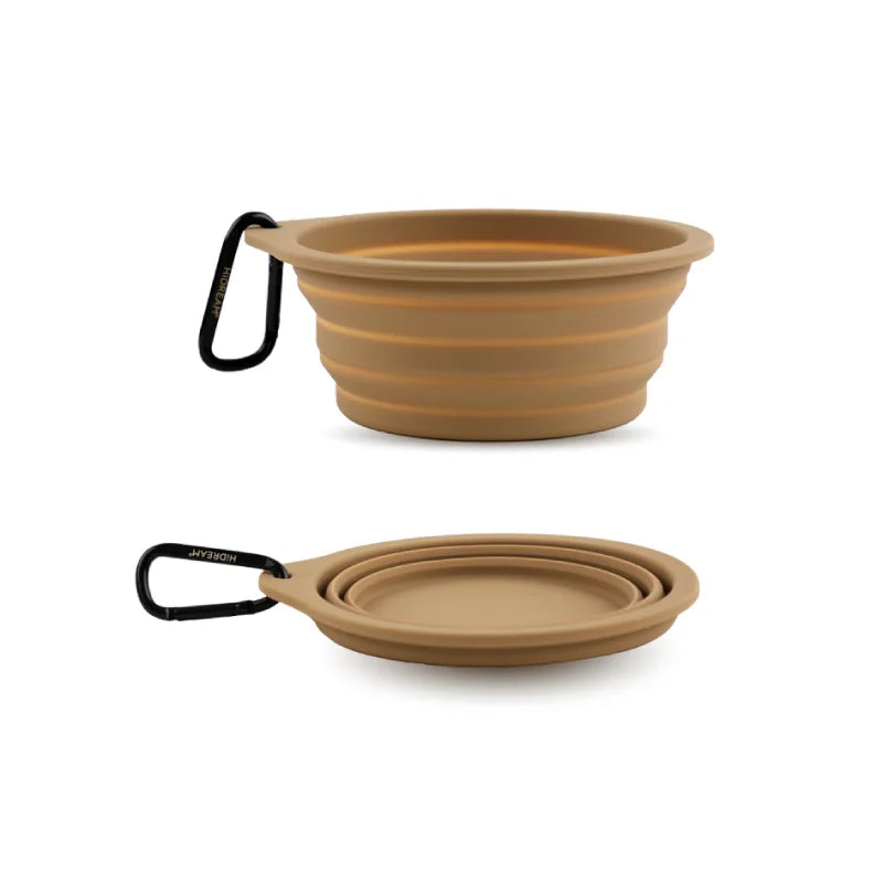 Walk and Travel Dog Foldable Bowl Khaki