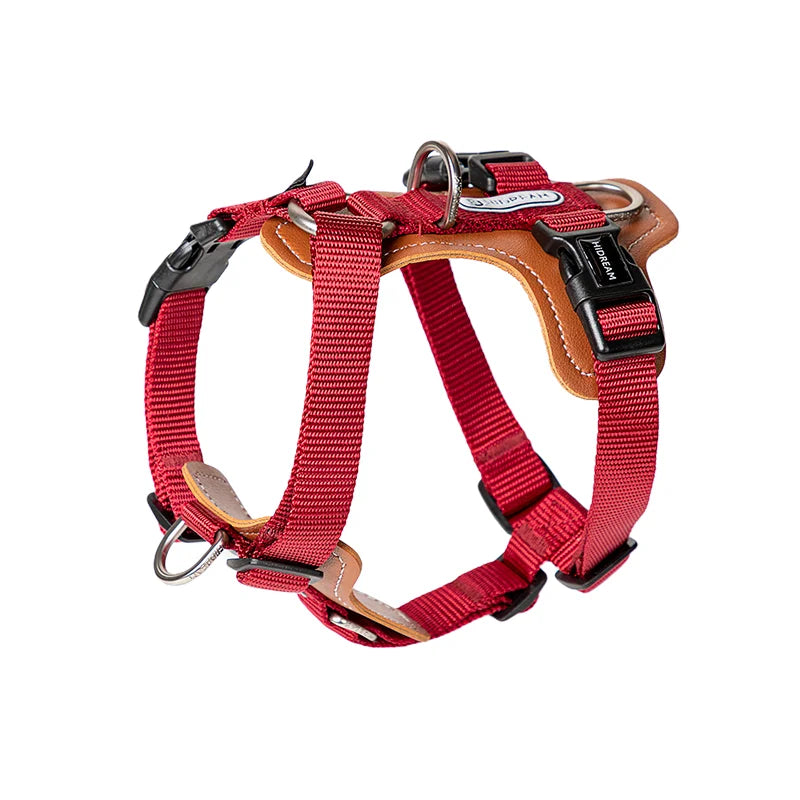 Comfort No-Pull Dog Harness and Leash Red Chest